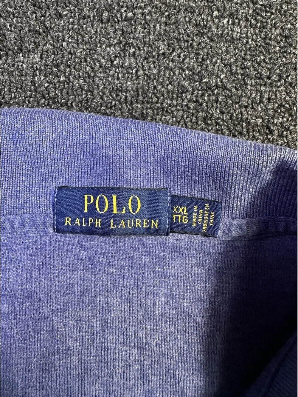 Polo Ralph Lauren Polo Shirt Mens XXL Blue Pima Blue Pony